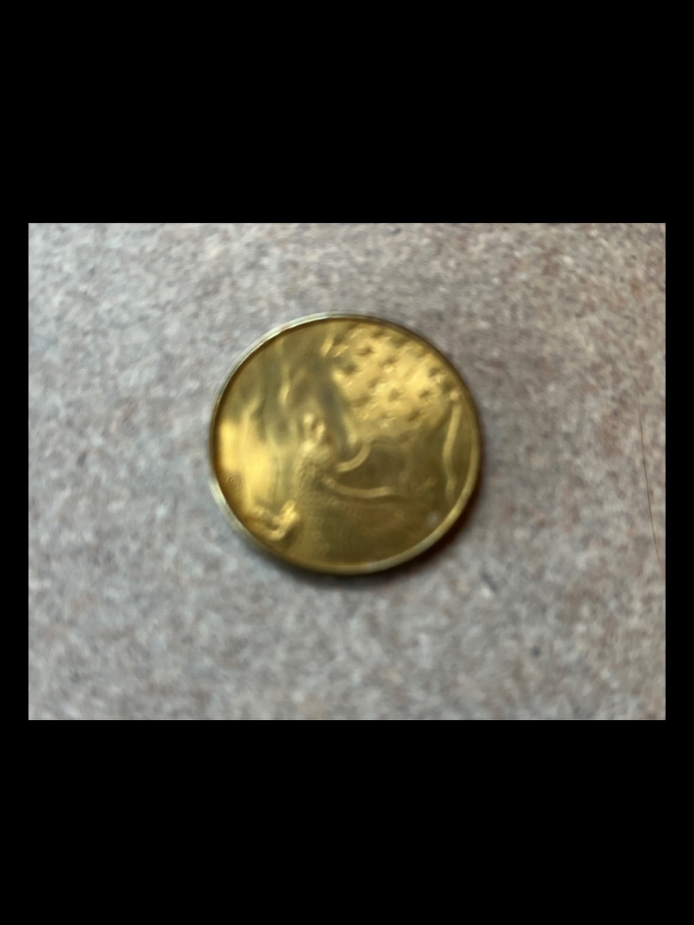 Vintage “MAY GOOD LUCK ALWAYS ACCOMPANY THE BEARER" Token American Eagle Flag